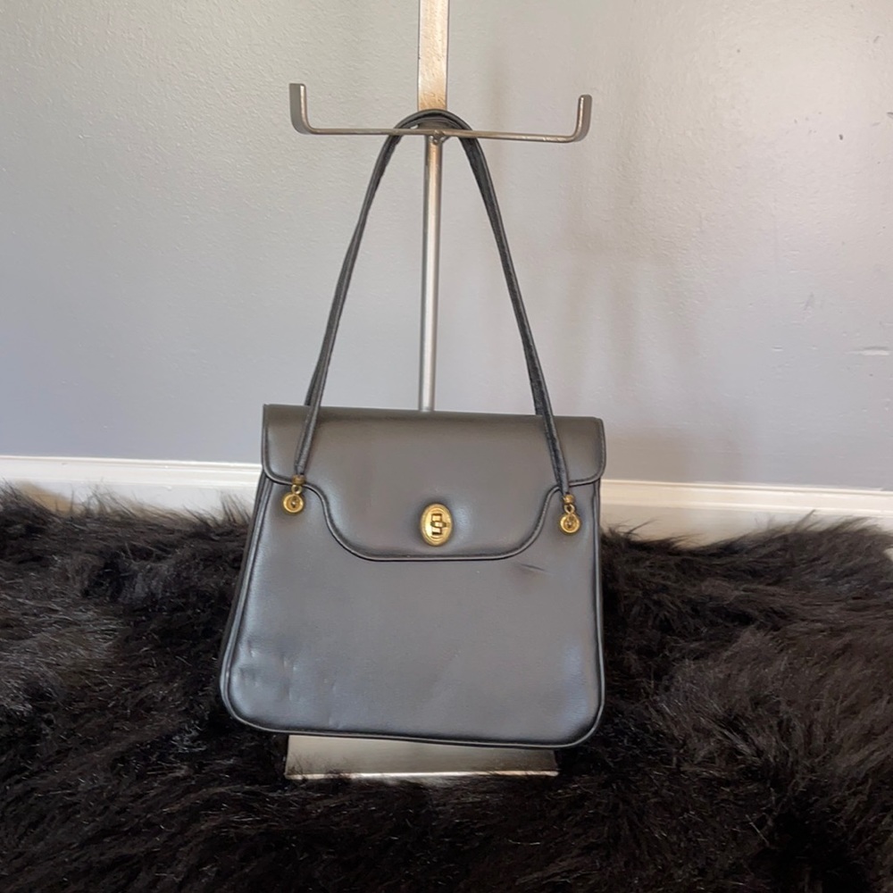 1970s vintage leather purse satin inside